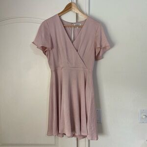Pink silk material dress